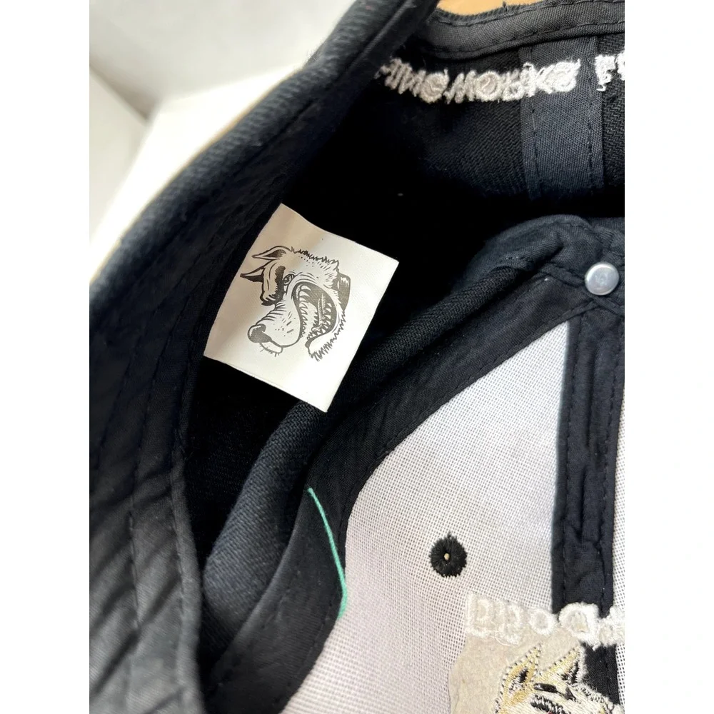 Salt‎ Dogg Hat Cap Spreaders Embroidered Black Adjustable Strap Back Baseball